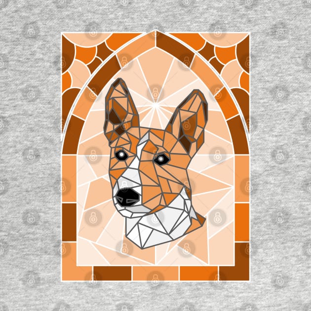 Stained Glass Basenji by inotyler